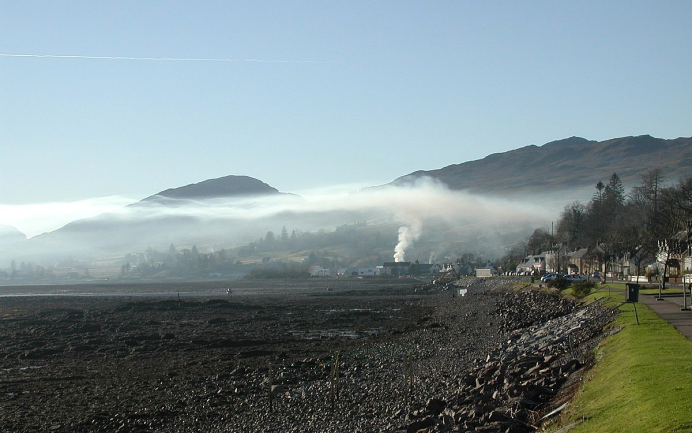 Photograph of an inversion with smoke